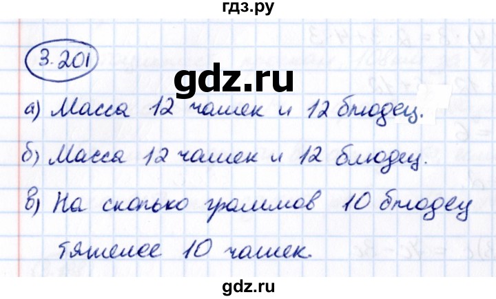 Гдз по математике за 5 класс Виленкин, Жохов, Чесноков ответ на номер № 3.201, Решебник 2021