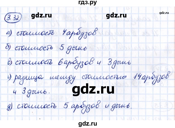 Гдз по математике за 5 класс Виленкин, Жохов, Чесноков ответ на номер № 3.32, Решебник 2021