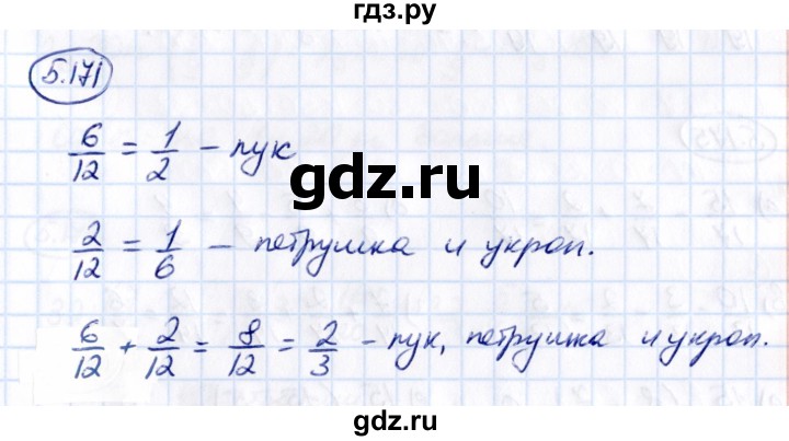 Гдз по математике за 5 класс Виленкин, Жохов, Чесноков ответ на номер № 5.171, Решебник 2021