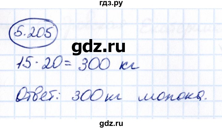 Гдз по математике за 5 класс Виленкин, Жохов, Чесноков ответ на номер № 5.205, Решебник 2021