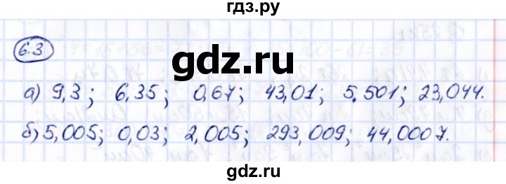 Гдз по математике за 5 класс Виленкин, Жохов, Чесноков ответ на номер № 6.3, Решебник 2021