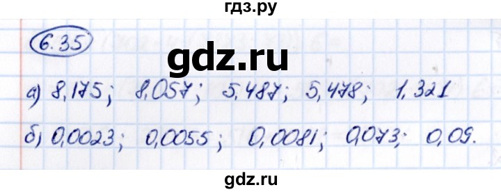 Гдз по математике за 5 класс Виленкин, Жохов, Чесноков ответ на номер № 6.35, Решебник 2021