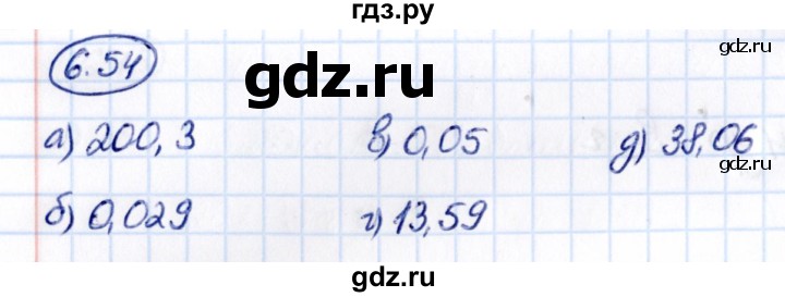 Гдз по математике за 5 класс Виленкин, Жохов, Чесноков ответ на номер № 6.54, Решебник 2021